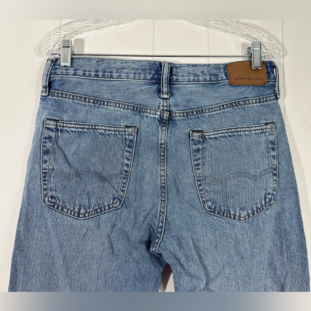 American Eagle Jeans Mens 29x30 Athletic Fit Denim Blue Jeans Cotton Linen blend - Picture 5 of 11